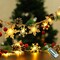 30 Led 10ft Christmas Pine Cones Red Berry Battery Operated Snowflake Lights